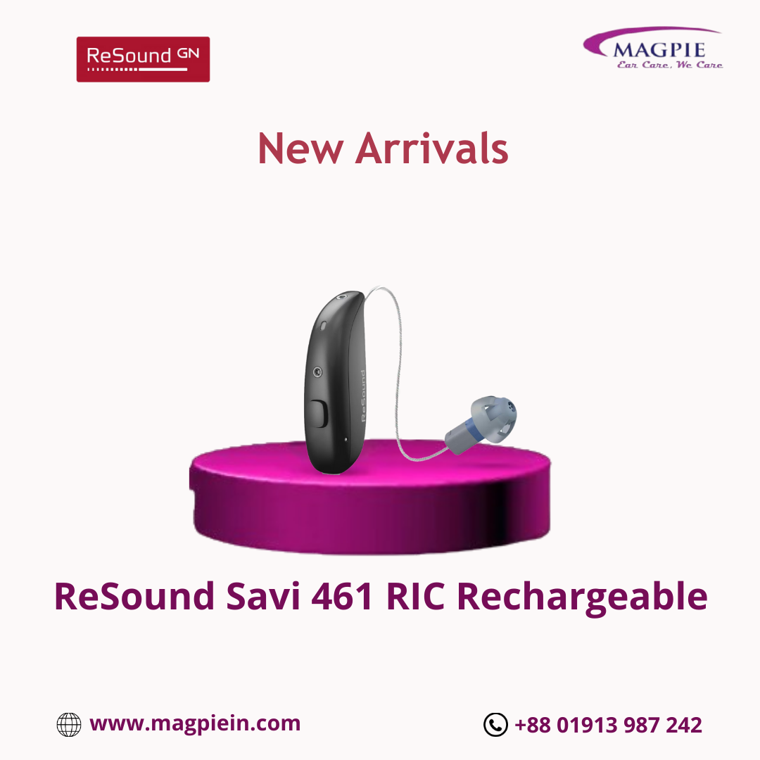 ReSound Savi 461 Rechargeable Hearing Aid Pair (2PC) with Charger