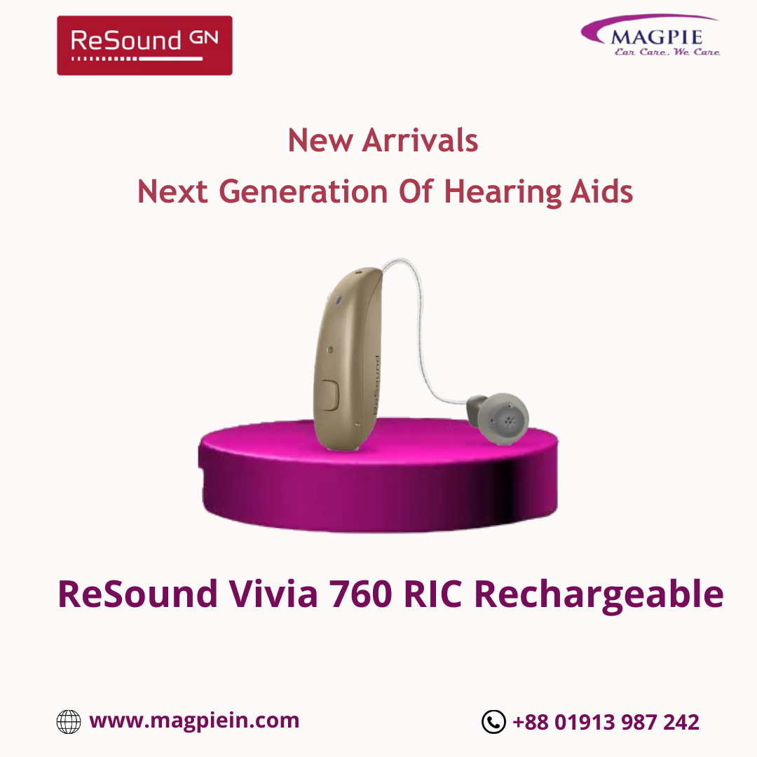 ReSound Vivia 760 Rechargeable Hearing Aid Pair (2PC) with Charger