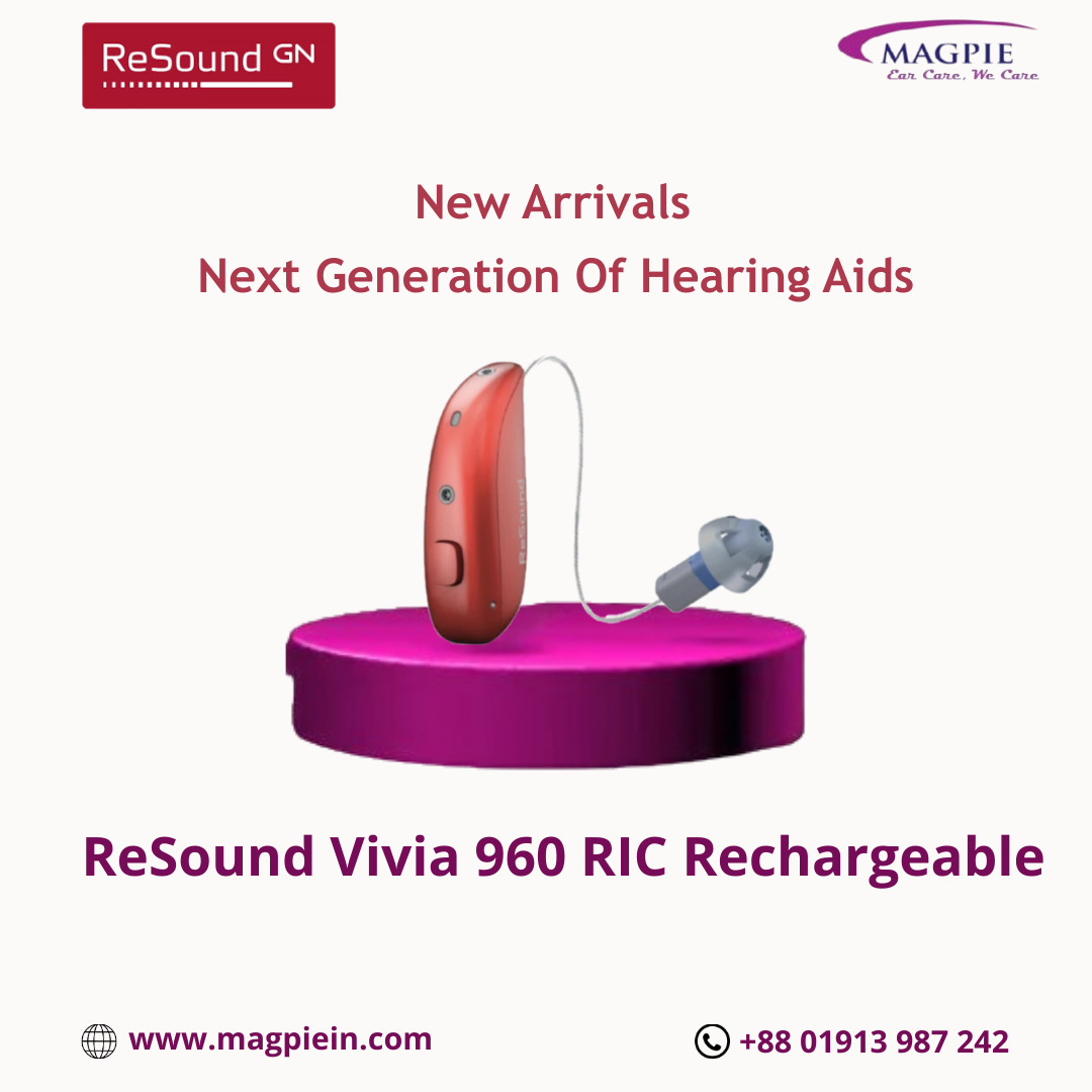 ReSound Vivia 960 Rechargeable Hearing Aid Pair (2PC) with Charger